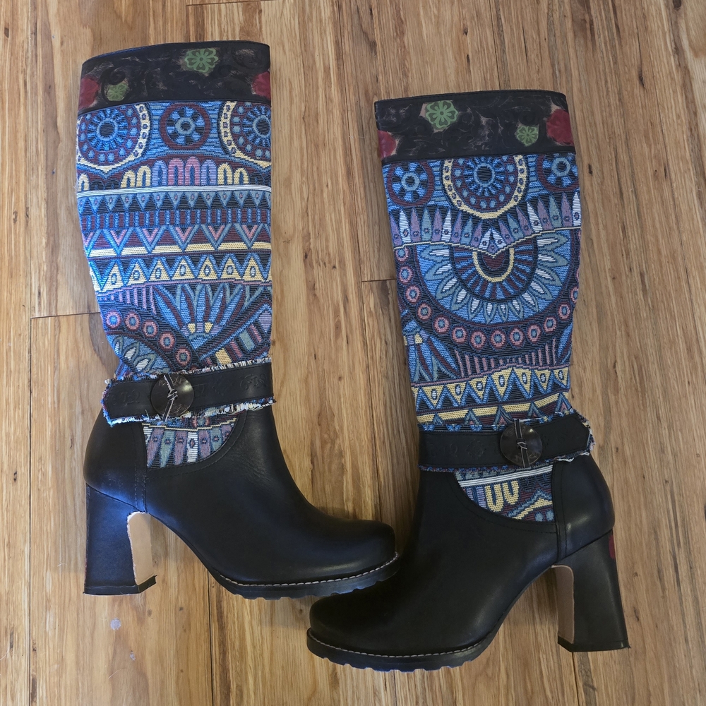 Spring Step L'Artiste Multicolor Tapestry Boot